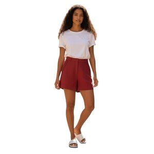 House of Harlow 1960 Burgundy Flat Front Shorts size Small